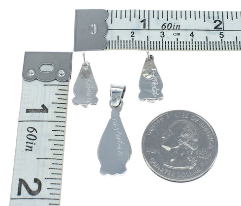 Zuni Multicolor Inlay Pendant Earrings Jewelry Set NX11721